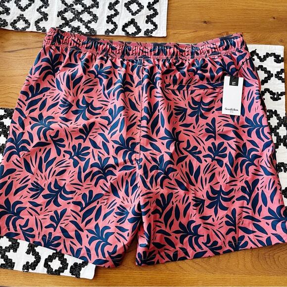 NEW Goodfellow Floral swim trunks with liner 7” inseam men’s size XL - Picture 6 of 8